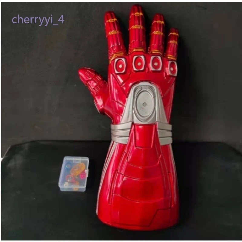 Avengers Iron Man Thanos Costume Gauntlet Universal Glove Removable LED Gemstone - Image 3 of 4