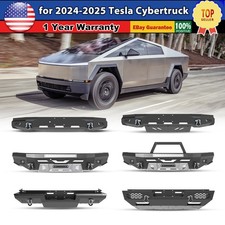 For 2024-2026 Tesla Cybertruck Textured Front/rear Bumper W/skid Plate&d-rings