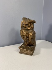 Owl decor figurine Vintage 1962 beautiful rust color