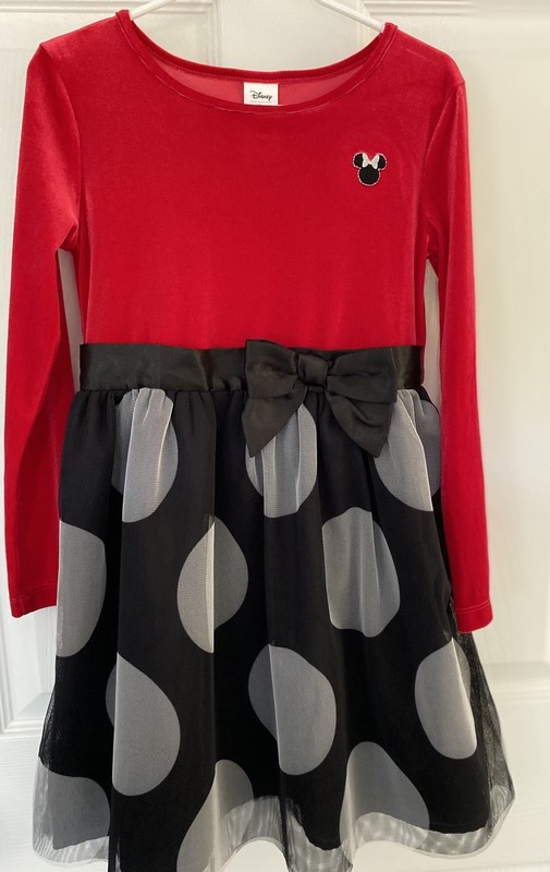 Disney Mini Mouse Polka Dot Mini Tulle Pull-on Dress Size 6 NWOT