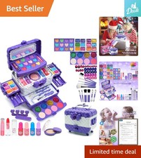 57 PCS Non-Toxic Kids Makeup Set for Girls 4-12 Princess Playtime Kit