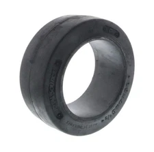 (SET OF 2) FORKLIFT TIRE - 10 X 4 X 6.5 SMOOTH TOTAL SOURCE PRESS ON BLACK