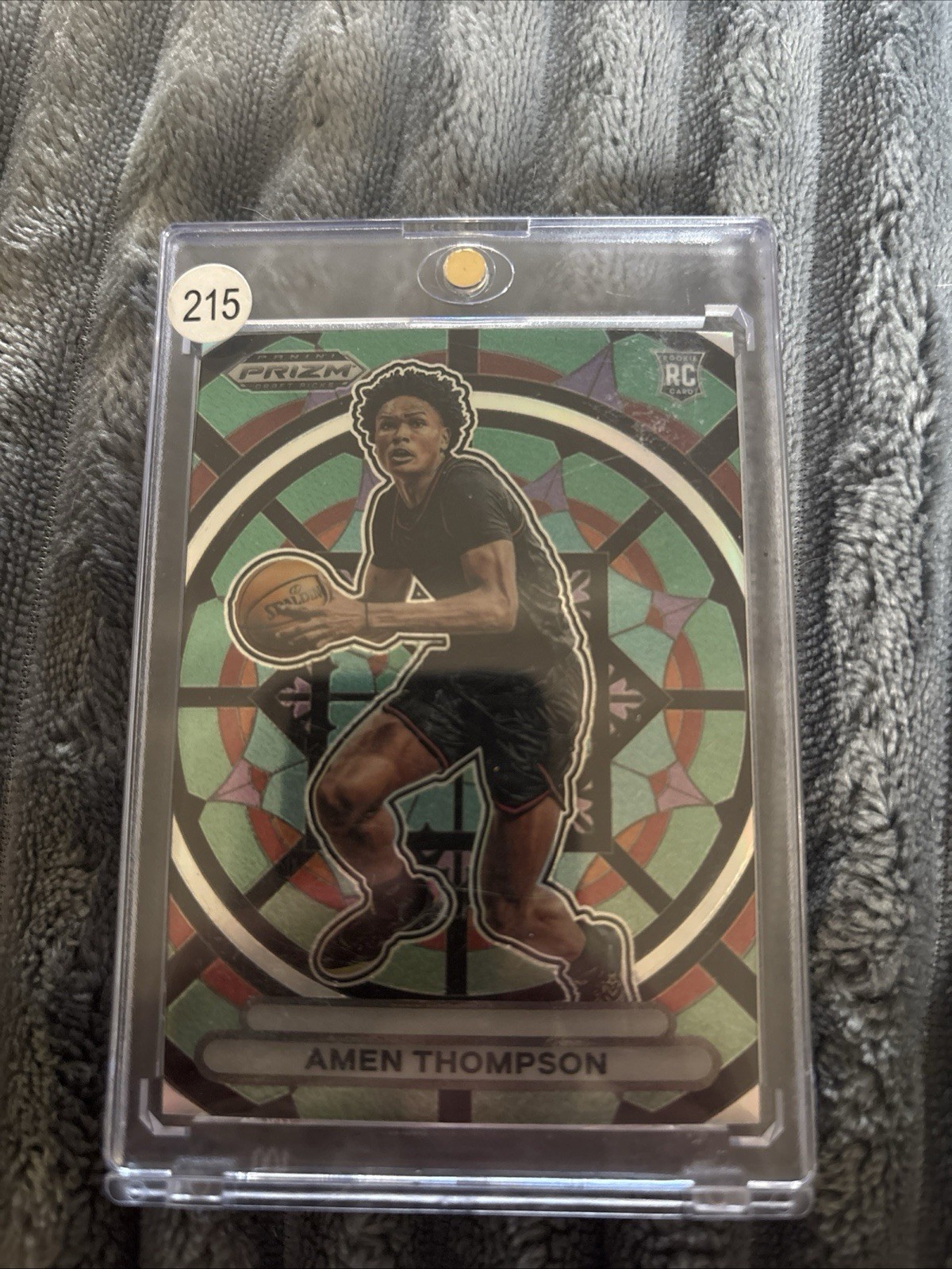 2023-24 Prizm Draft Picks Amen Thompson Stained Glass RC Rookie #10