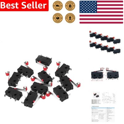 Compact 10pcs Micro Limit Switch Set with Screw Terminals - 250V 5A Rating