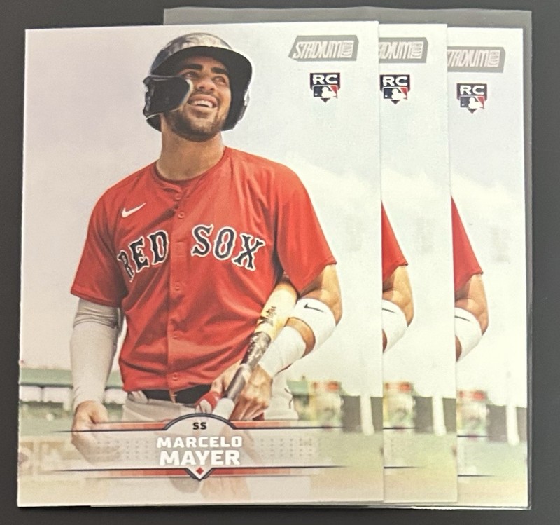 2025 Stadium Club 3-Card RC Lot MARCELO MAYER Red Sox!! #74