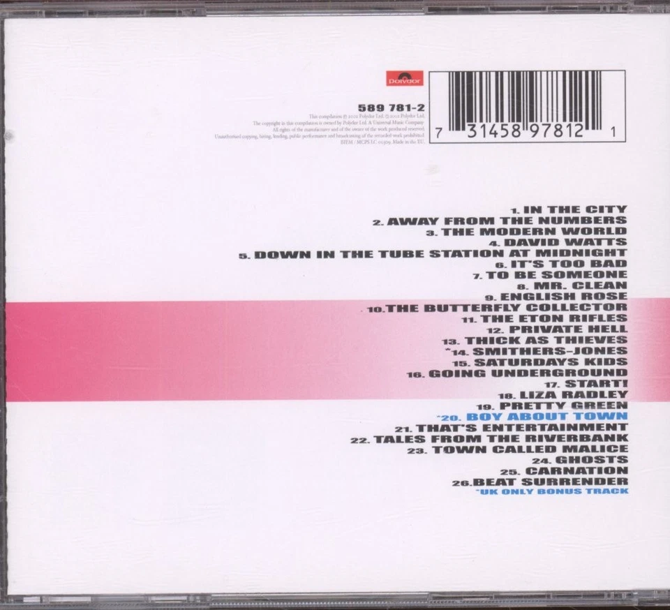 Jam Sound of the Jam CD UK Polydor 2002 special edition CD. Has' 25th - Bild 2 von 2