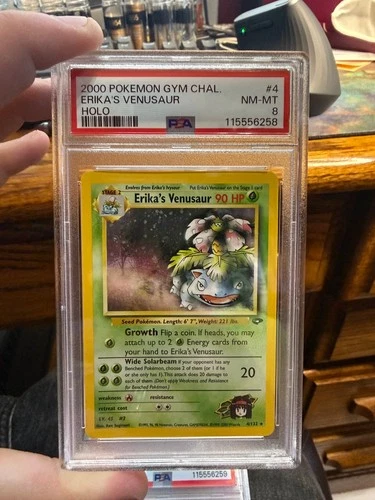 2000 POKEMON GYM CHALLENGE HOLO #4 ERIKA'S VENUSAUR PSA 8