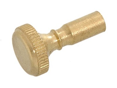 B&P Lamp Solid Brass Knurled Key, 1'' Long