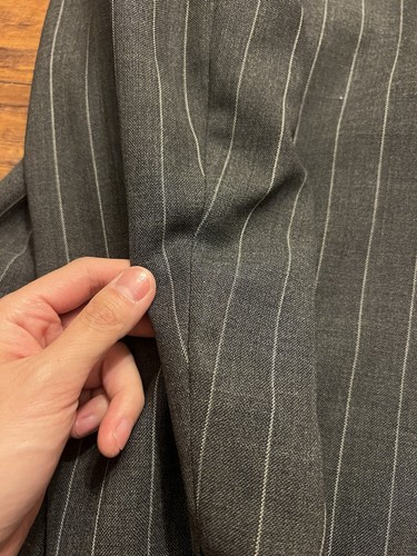 Vtg Polo Ralph Lauren Gray Wool Chalk Stripe 44 R 38x30 Suit USA Blazer Pants - Picture 4 of 23