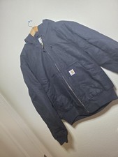 Carhartt Men s Black Hooded Lined Full Zip Jacket Size L Regular 103940