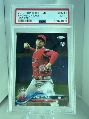 2018 TOPPS CHROME UPDATE #HMT1 SHOHEI OHTANI ROOKIE RC PSA 9