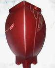 Roseville Futura Wine Red 1928 Art Deco Pottery  Chinese Pillow  label RARE 430