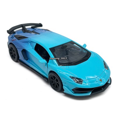 1:36 Lamborghini Aventador SVJ Modellauto Zink Legierung Spielzeug Sammlung Blau
