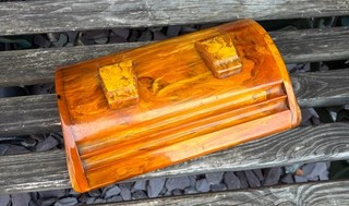 Art Deco Butterscotch Amber Carvacraft Bakelite Inkwell 963 Grams