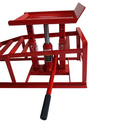 2 Pcs Heavy Duty Auto Car Truck Service Ramps Lifts Hydraulic Lift Frame Home - Picture 3 of 4