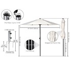 Yescom 7.5Ft Outdoor Sport Tilt Umbrella Kit with Grass Anchor Beach Sand Stand — photo 4