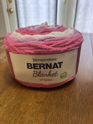 Bernat Blanket Stripes Yarn In The Pink *Discontinued*  10.5oz 220 Yards 