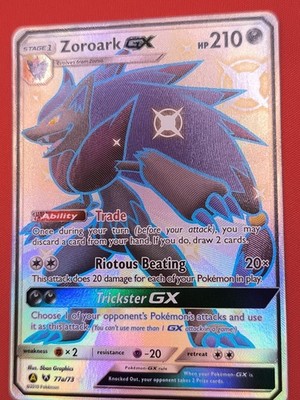 Zoroark GX 77a/73 Hidden Fates Ultra Rare Full Art Promo Pokemon