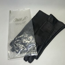 Vintage Leather Gloves Fabric Lined 11  Woman  s  READ  New Old Stock