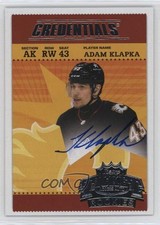2024-25 Upper Deck Credentials Retro Ticket Access Rookies Adam Klapka Auto 6so
