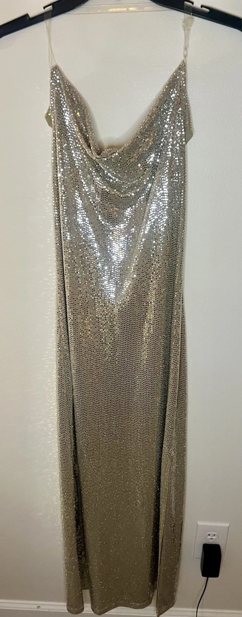 Silver Sequin Dresses for Women for sale | eBay