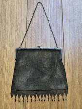 Vintage 1920s German Silver Mesh Chain Top Handle Art Deco Women's Purse