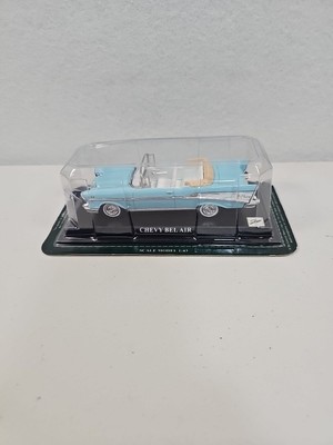 del prado 1:43 Chevy Bel Air Baby Blue Slight Dent In Box As Per Pic
