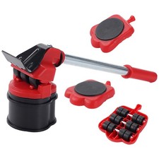 14Pcs Heavy Duty Furniture Lifter 12 Rounds Roller Moving Tool Set w/4 sliders