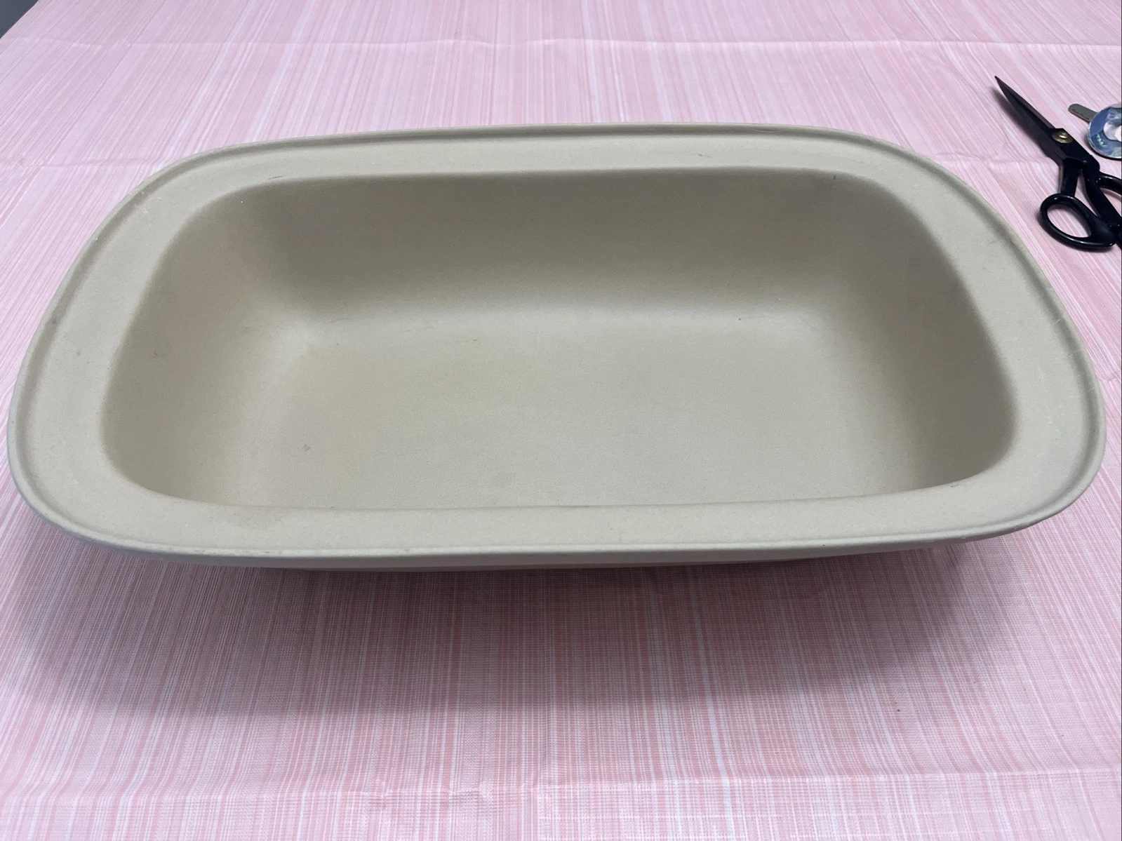 Pampered Chef Stoneware Baker Casserole, Roaster Pan Cookware 17x11x4"