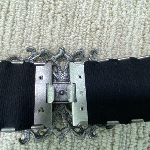 Womens Belt Metal High Waist Stretchable Chain with Rhinestone studded Buckle - Picture 3 of 11
