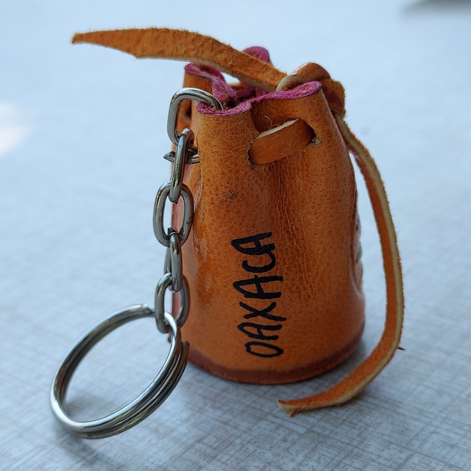 Brown Mini DrawString Bag Keychain | eBay