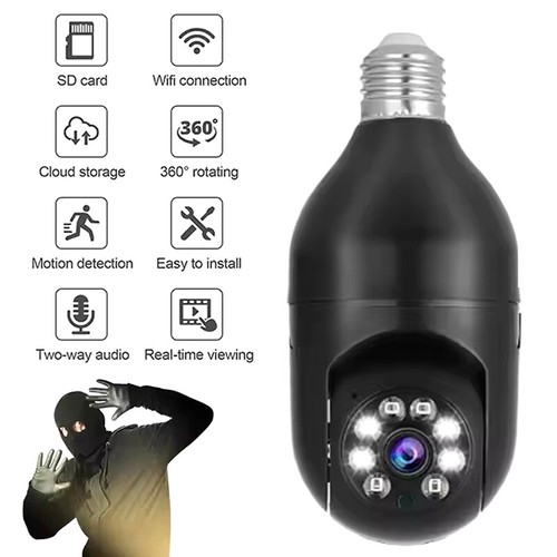 2MP E27 Bulb IP WiFi Camera Indoor Video Surveillance Camera Security Protec _yi