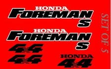Honda Foreman 450 Trx450  S Stickers Decal Emblem Kit Of 5 1996-2006