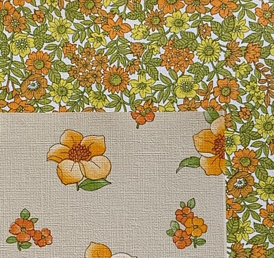 2 VTG French Wallpaper Samples Venilia Petites Fleures Multi Color