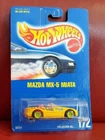 Vintage 1993 Hot Wheels Blue Card #172 MAZDA MX-5 MIATA, Lime wheels