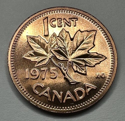 1975 Canadian Penny Proof-Like Coin Uncirculated. Beautiful Coin!!