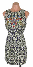 ASTR Tribal Aztec Embroidered Open Keyhole Low Back Mini Dress NWOT Size Medium