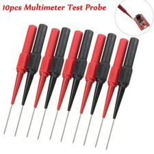 10PCS Multimeter Test Lead Back Probes Sharp Needle Micro Pin For Banana Plug  -