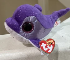 Ty Beanie Boos - FLIPS the Purple Dolphin (6 Inch) NEW - MINT with MINT TAGS