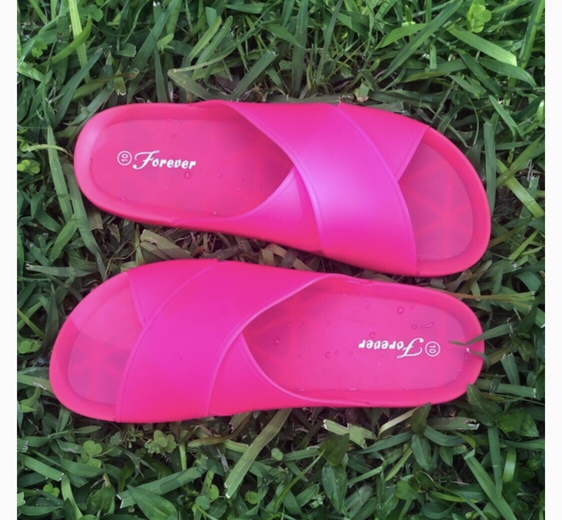neon jelly slides