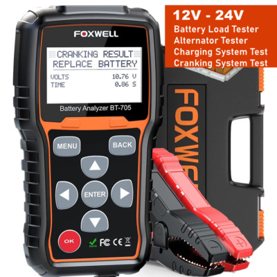 FOXWELL NT705 12/24V Auto Batterietester KFZ Battery Tester AKKU Testgerät Prüfe
