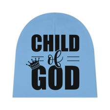 Christian Baby Beanie "Child of God" blue