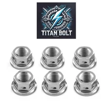 6 Yamaha YZF R6 2003-2020 Titanium Rear Sprocket Nut Race Safety Nuts M10 X 1.25