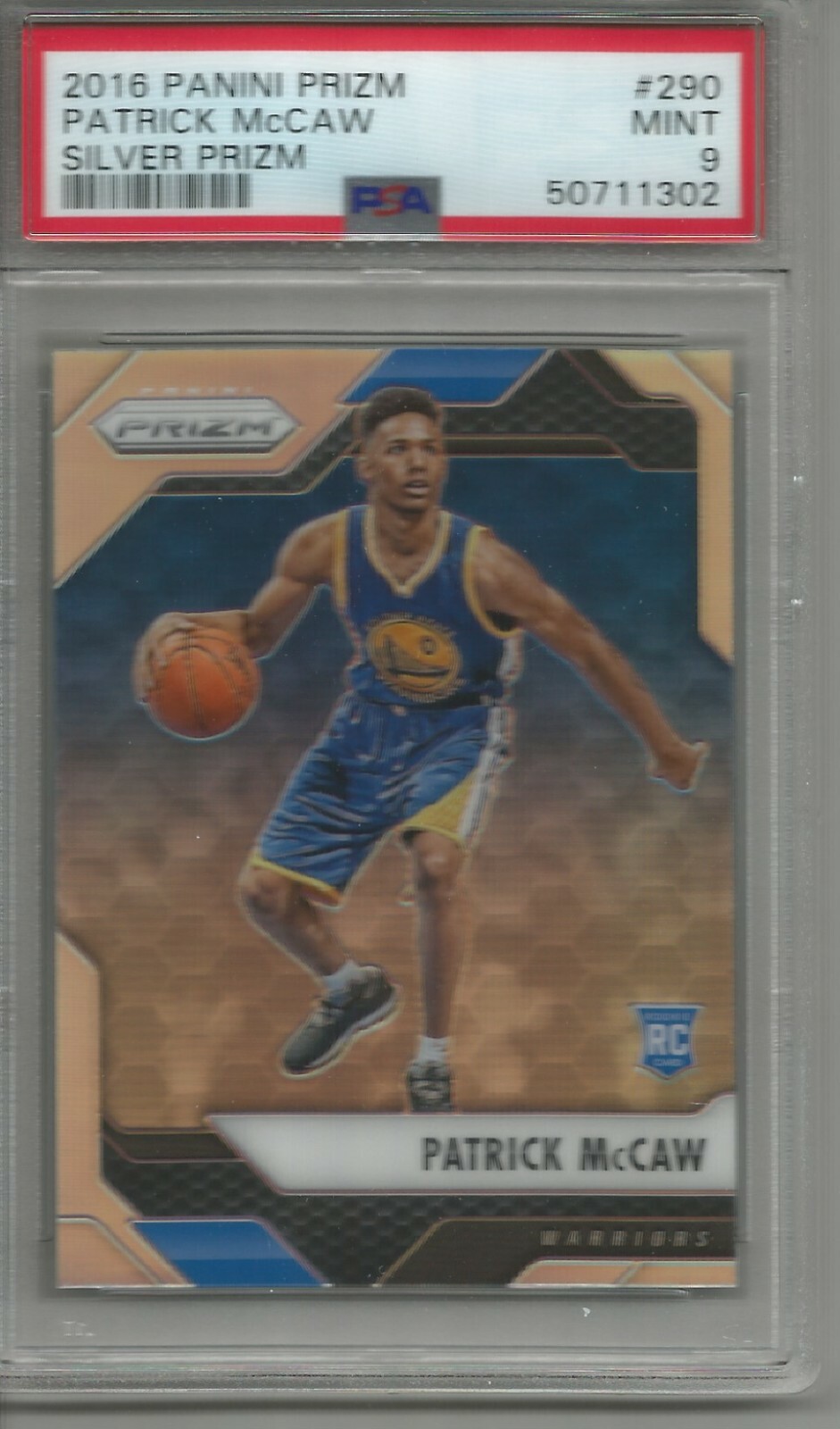 Patrick McCaw 16/17 Panini Prizm Silver Prizm Rookie #290 PSA 9