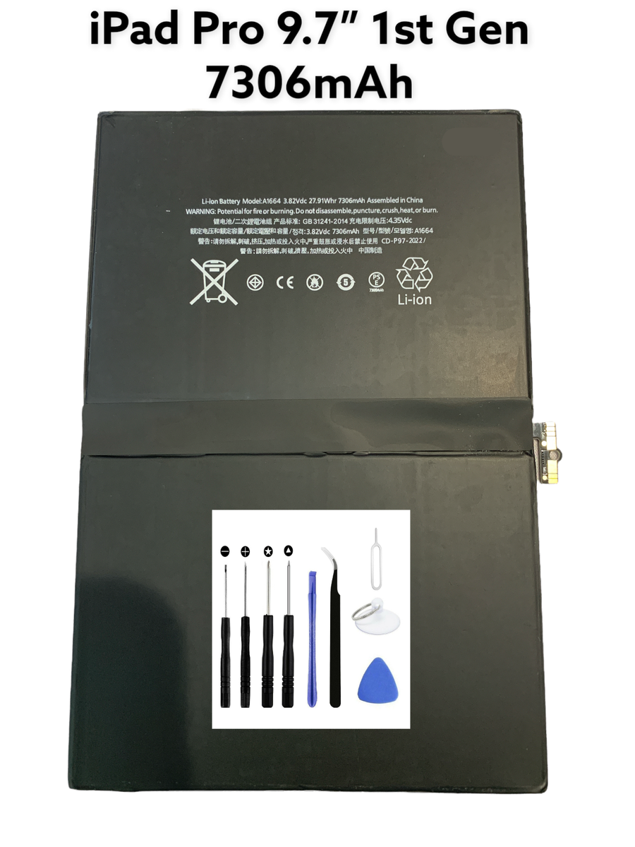 iPad Pro 9.7 1st Gen 7306mAh Replacement Battery with Tool Kit