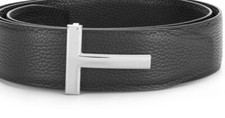 Awesome  Simple T Shape Men's Office Party 925 Soilid Silver Belt Buckles
