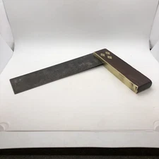 Vintage F G Pearson Wood & Brass 9” Try Square Sheffield England