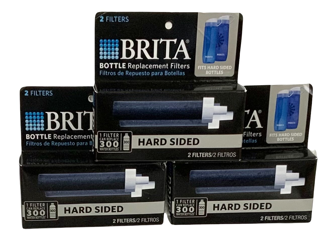 3 Single Packs Brita Bottle Replacement Filters, For Hard-Si