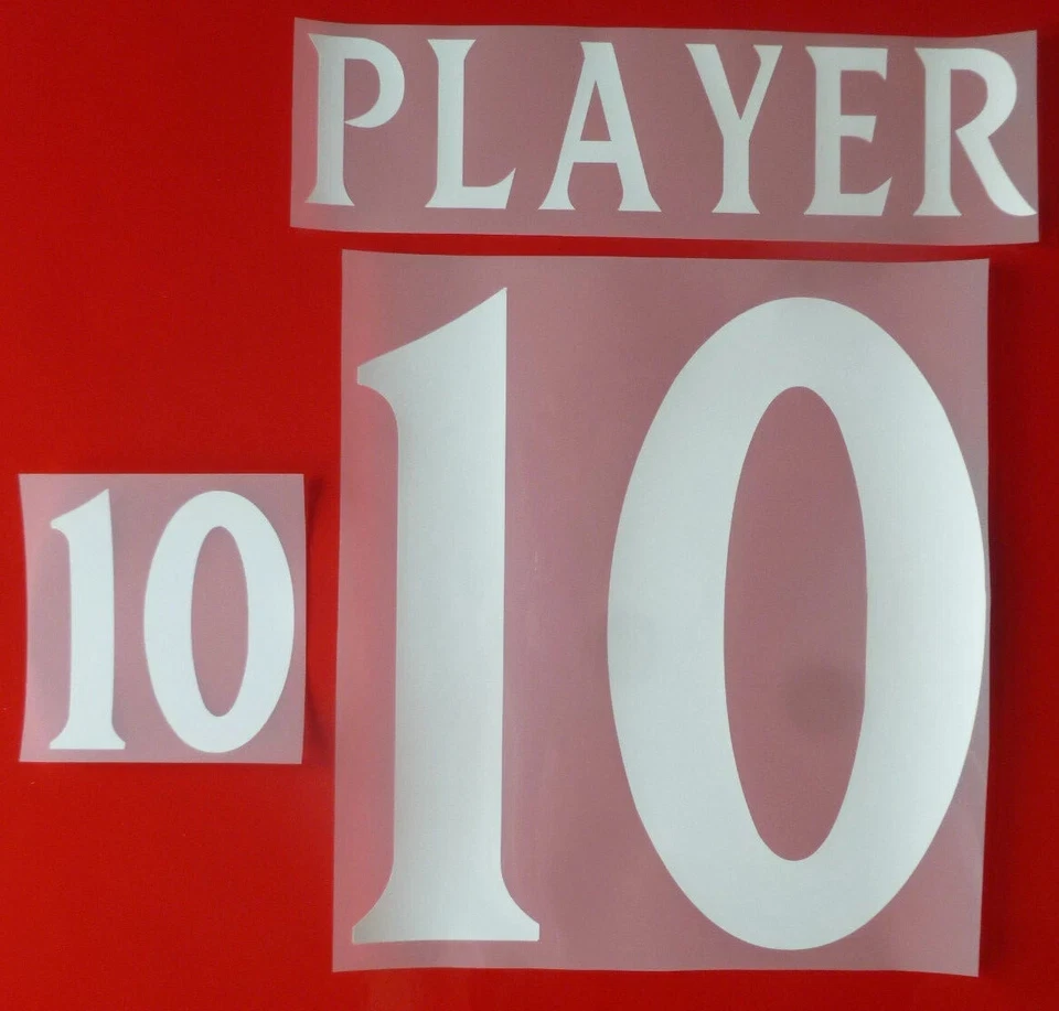 53GRADSPORT Flock Nummer number número Trikot jersey shirt England 2000 away