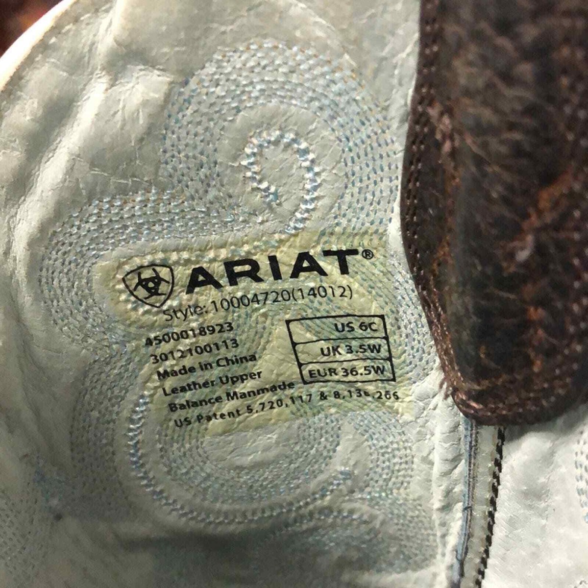 Ariat brown oiled sapphire blue rowdy QuickDraw western‎ boots size 6C rodeo Toe Ariat Quickdraw Tack Room Chocolate Ariat Brown Oiled  main image 3